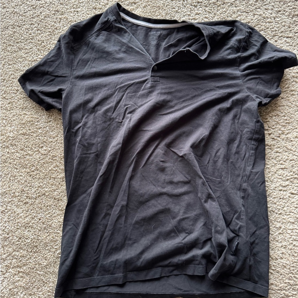 Kenneth Cole Black Polo Shirt Classic Design